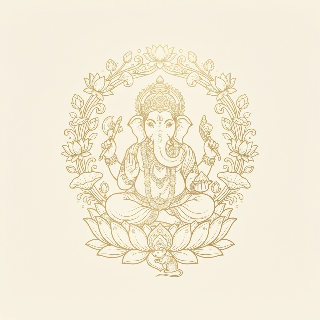 Lord Ganesha, invoked for auspicious beginnings